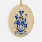 Kelly Coat of Arms Ceramic Ornament (Rechts)