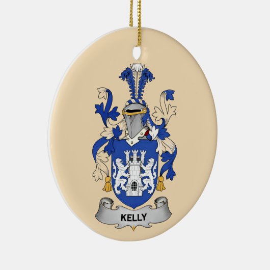 Kelly Coat of Arms Ceramic Ornament (Rechts)