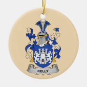 Kelly Coat of Arms Ceramic Ornament (Vorne)