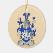 Kelly Coat of Arms Ceramic Ornament (Links)