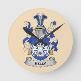 Kelly Coat of Arms Clock Runde Wanduhr