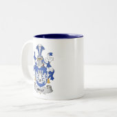 Kelly Coat of Arms Two-Tone Coffee Mug Zweifarbige Tasse (Vorderseite Links)