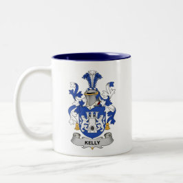 Kelly Coat of Arms Two-Tone Coffee Mug Zweifarbige Tasse