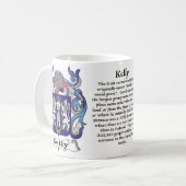 Kelly-Familien-Wappen Tasse (Vorderseite Links)
