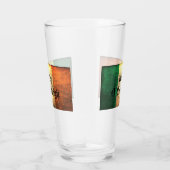 Kelly Familienname auf irischer Flagge Glas (Rechts)