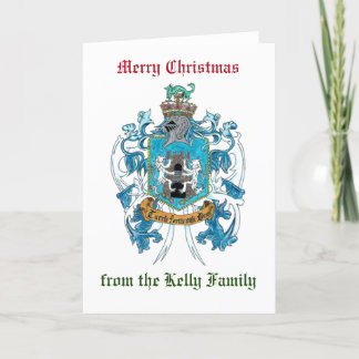 Kelly Familienwappen / Wappen Weihnachtskarte Feiertagskarte