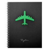 Kelly Green Airplane Notizblock (Vorderseite)