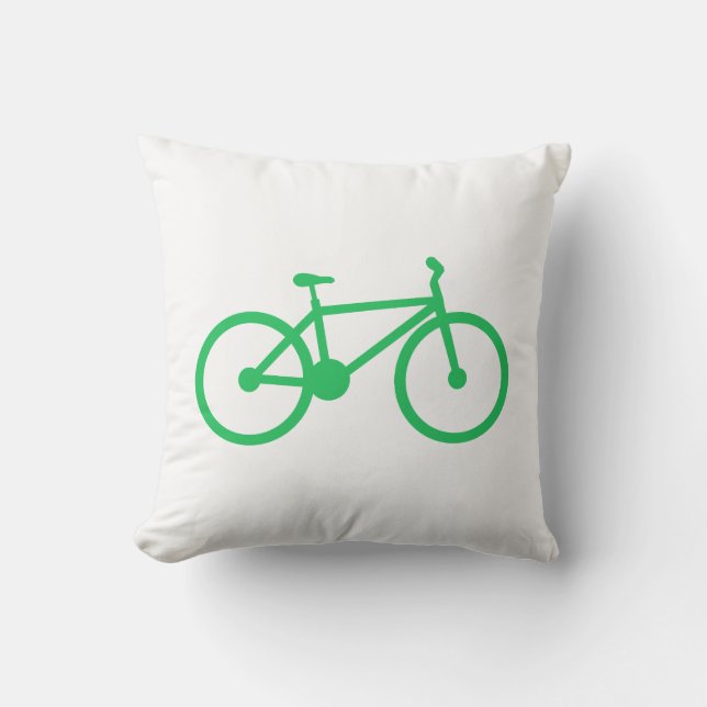 Kelly Green Bicycle Kissen (Vorderseite)