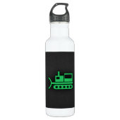 Kelly Green Bulldozer Edelstahlflasche (Vorderseite)