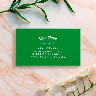 Kelly Green Business Card mit benutzerdefinierter Visitenkarte