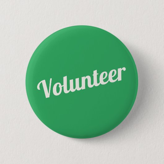 Kelly Green Button-back Volunteer Buttons (Vorderseite)