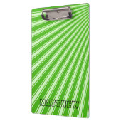 Kelly green Color Stripe Funky Pattern Klemmbrett (Links)