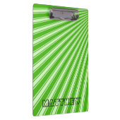 Kelly green Color Stripe Funky Pattern Klemmbrett (Rechts)