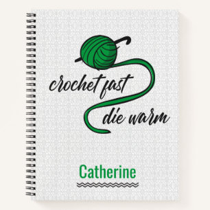 Kelly Green Crochet Fast, Die Warmes Notebook Notizblock