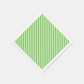 Kelly Green Diagonal Stripe Paper Napkins Serviette (Ecke)