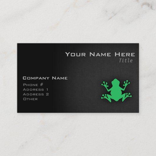 Kelly Green Frog Visitenkarte (Vorderseite)