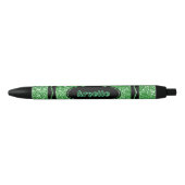 Kelly Green Glitzer Crayon Individuelle Name Push Kugelschreiber (Vorderseite)