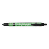 Kelly Green Glitzer Crayon Individuelle Name Push Kugelschreiber (Rückseite)