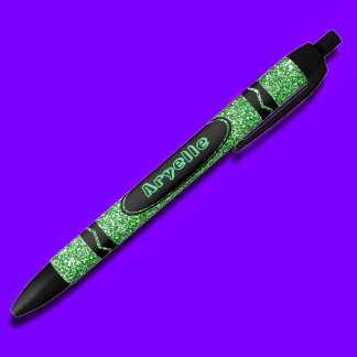 Kelly Green Glitzer Crayon Individuelle Name Push Kugelschreiber