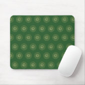 Kelly Green | Golden Zinnia Flower Medallions Mousepad (Mit Mouse)