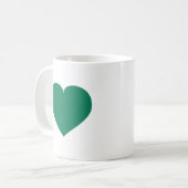 Kelly green heart coffee Tasse (Vorderseite Links)