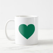 Kelly green heart coffee Tasse (Links)