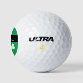 Kelly Green Kleeblatt Design White Kleeblatt A01 Golfball (Logo)