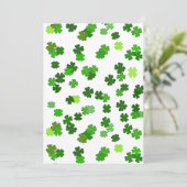 Kelly green "Kleeblatts Falling" Dankeskarte (Stehend Vorderseite)