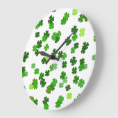 Kelly green "Kleeblatts Falling" Große Wanduhr (Winkel)