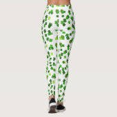 Kelly green "Kleeblatts Falling" Leggings (Rückseite)