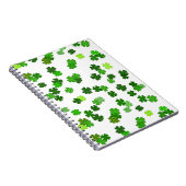 Kelly green "Kleeblatts Falling" Notizblock (Rechte Seite)