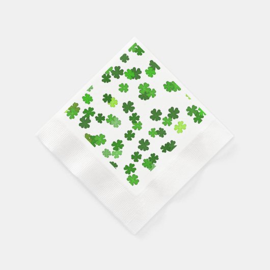 Kelly green "Kleeblatts Falling" Serviette (Ecke)