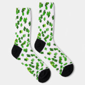 Kelly green "Kleeblatts Falling" Socken (Rechts)