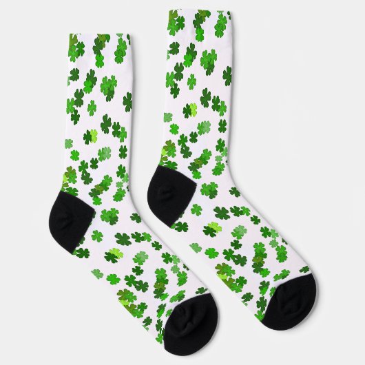 Kelly green "Kleeblatts Falling" Socken (Rechts)