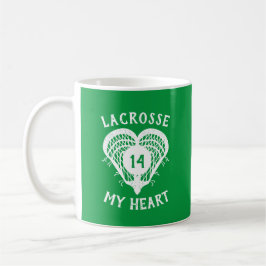 Kelly Green Lacrosse My Heart Kaffeetasse