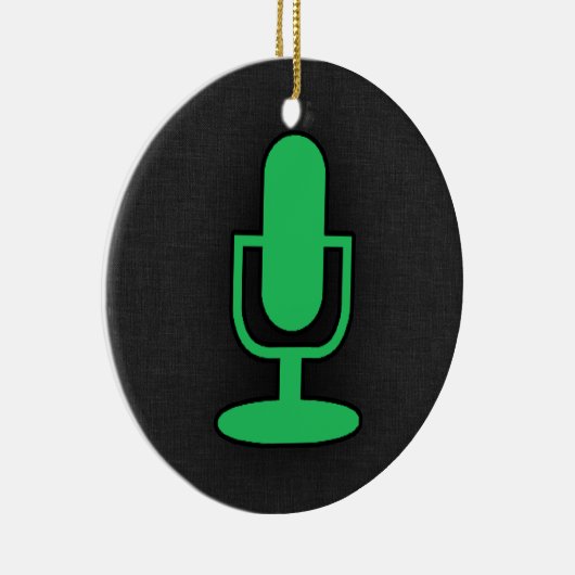 Kelly Green Microphone Keramikornament (Rechts)