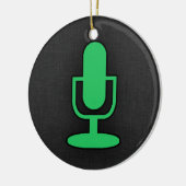 Kelly Green Microphone Keramikornament (Links)