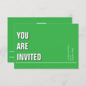 Kelly Green Minimal Church einladen (Vorne/Hinten)