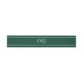 Kelly Green Mit Monogramm Wedding Einladungsbanderole (Flach)