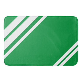 Kelly Green : Moderne Linien in Weiß Badematte
