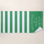 Kelly Green Monogram Strandtuch (Vorderseite)