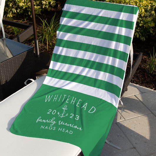 Kelly Green Monogram Strandtuch