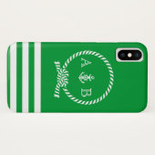 Kelly Green Nautical Rope and Anchor Mit Monogramm Case-Mate iPhone Hülle (Rückseite (Horizontal))