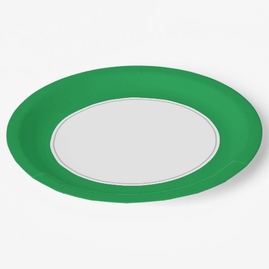 Kelly Green Paper Tellers Pappteller (Schrägansicht)