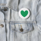 Kelly green polka herzen auf weiß button (Beispiel)