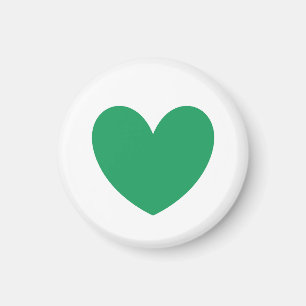 Kelly green polka herzen auf weiß magnet