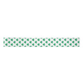 Kelly green polka herzen auf weiß satinband (Vorderseite)