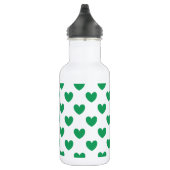 Kelly green polka herzen auf weiß trinkflasche (Rechts)