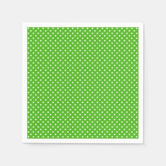Kelly Green Punkt Design Napkins Serviette (Vorderseite)