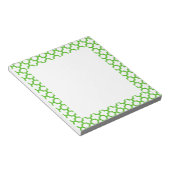 Kelly Green Quatrefoil Muster Notizblock (angewinkelt)